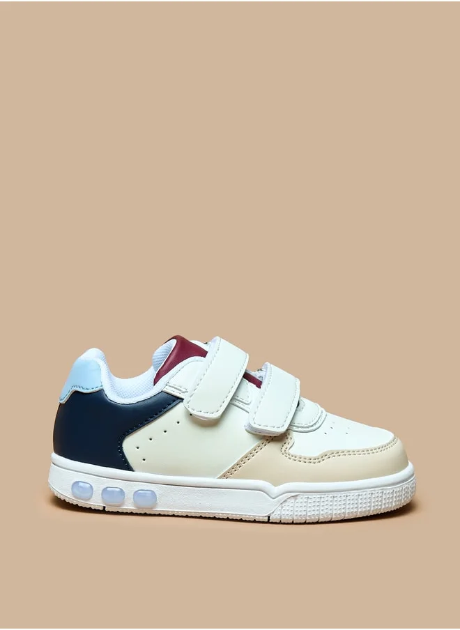 ال بي ال من شو اكسبرس Boys Panelled Sneakers with Hook and Loop Closure