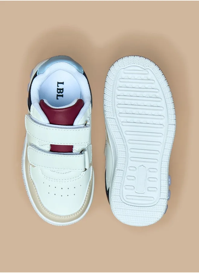 LBL by Shoexpress Boys Panelled Sneakers with Hook and Loop Closure