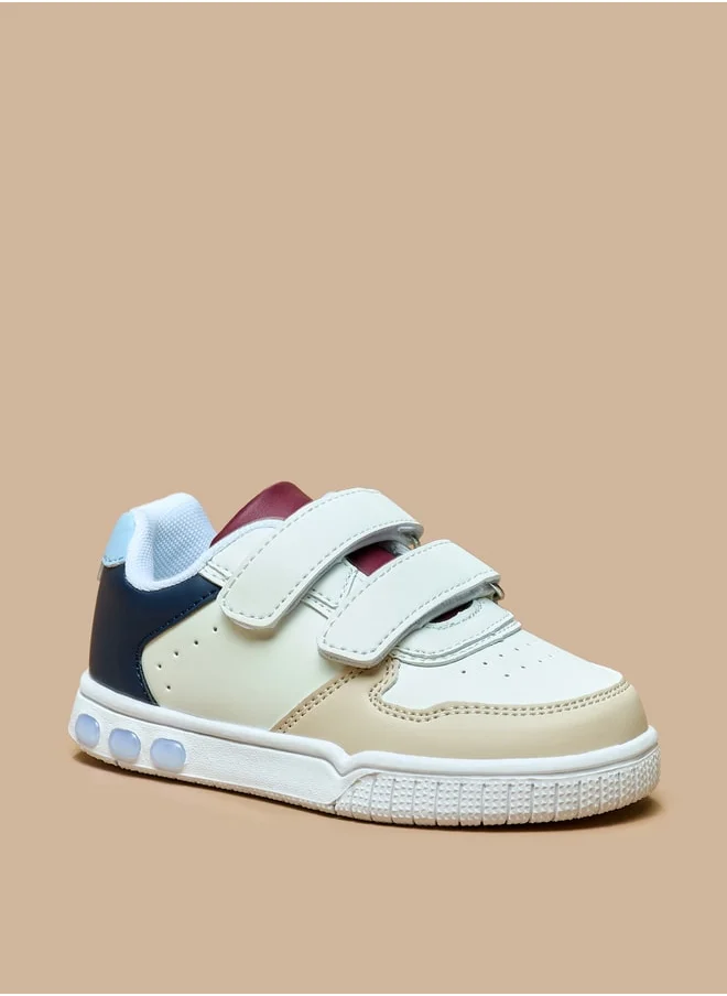 LBL by Shoexpress Boys Panelled Sneakers with Hook and Loop Closure