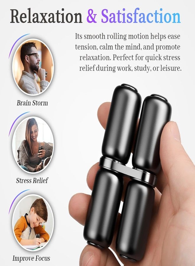 Amarlozn Handheld Fidget Hand Roller Toy for Kids Adults, Metal Fidget Spinner, Cool Gadget Desk Toy for Autism ADHD Anxiety Stress Relief Hand Exercise Items for Boy Teen Stocking Stuffer - Image 4