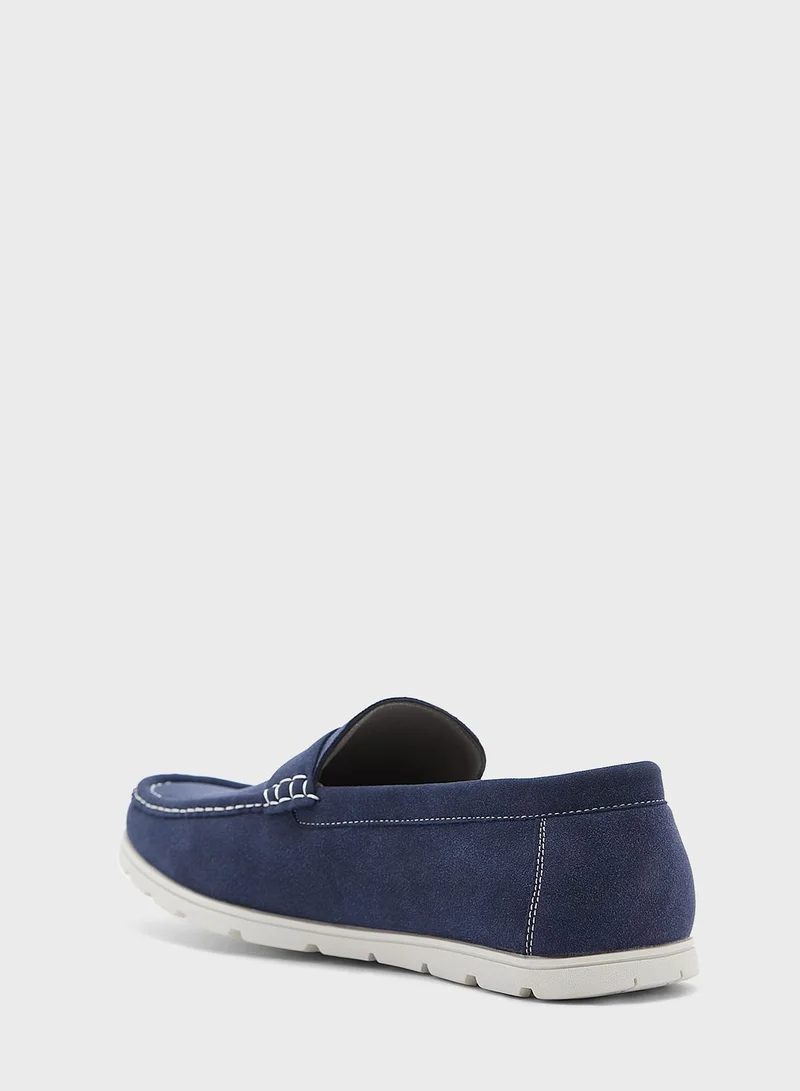 Robert Wood Faux Suede Comfort Insole Casual Slip Ons