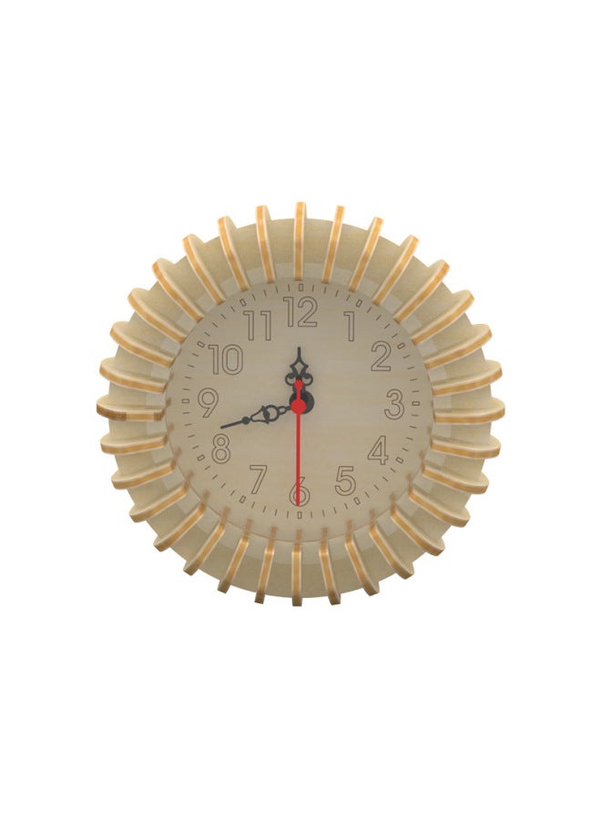 Nosto Puzzle Creative Toy Custom Wood Carved Clock Assembled Model Stereo Assembled Now-Color:Circular Clock - Image 1