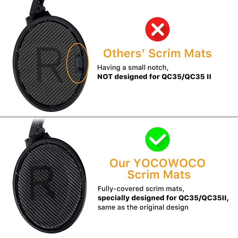 YOCOWOCO Replacement Ear Pads for Bose QuietComfort 35 (QC35) & Quiet Comfort 35 II (QC 35 ii) Headphones, EarPads Cushions with Noise Isolation Memory Foam, Softer Protein Leather, Added Thickness - Image 3