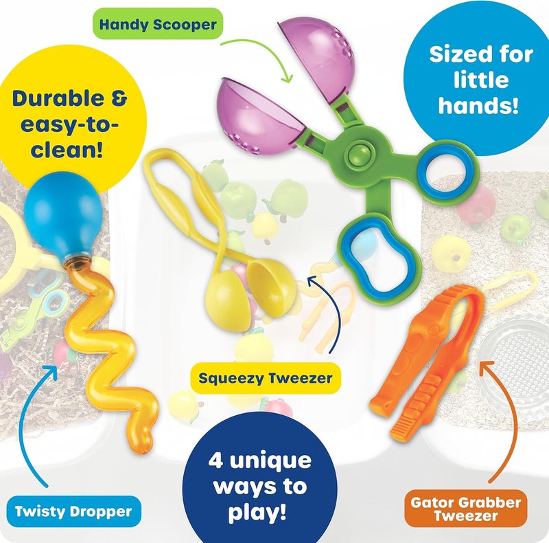 Learning Resources Helping Hands Fine Motor Tool Set Toy and Sensory Games Ages 3+ Multi-color 4 Items - Image 4