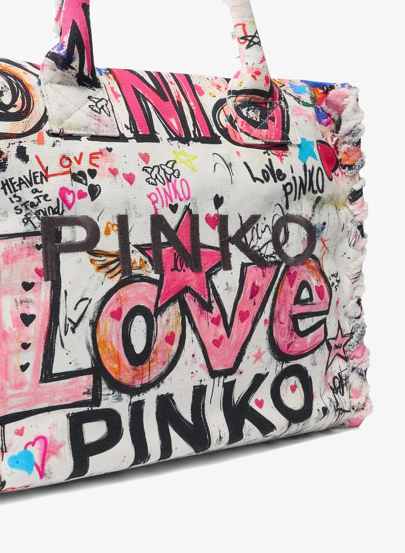 Pinko  Logo Detail Top Handle Tote for Women | Best Price UAE