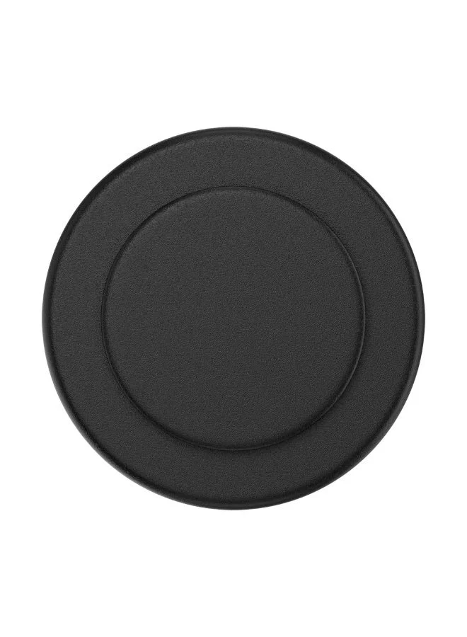 بوب سوكيتس MagSafe PopGrip Matte | Magnetic Phone Grip & Stand, Strong Magnet, for iPhone 15/14/13/12 & MagSafe Cases, Included Adapter Ring for non-MagSafe Phones & Cases - Black