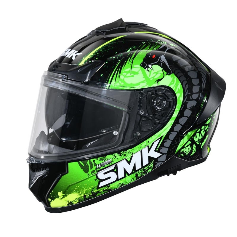 SMK Helmets SMK Reptile ISI ECE & DOT Certified Full Face Dual Visor Helmet for Men and Women with Pinlock Fitted Clear Visor and Inner Sun Visor - Image 3