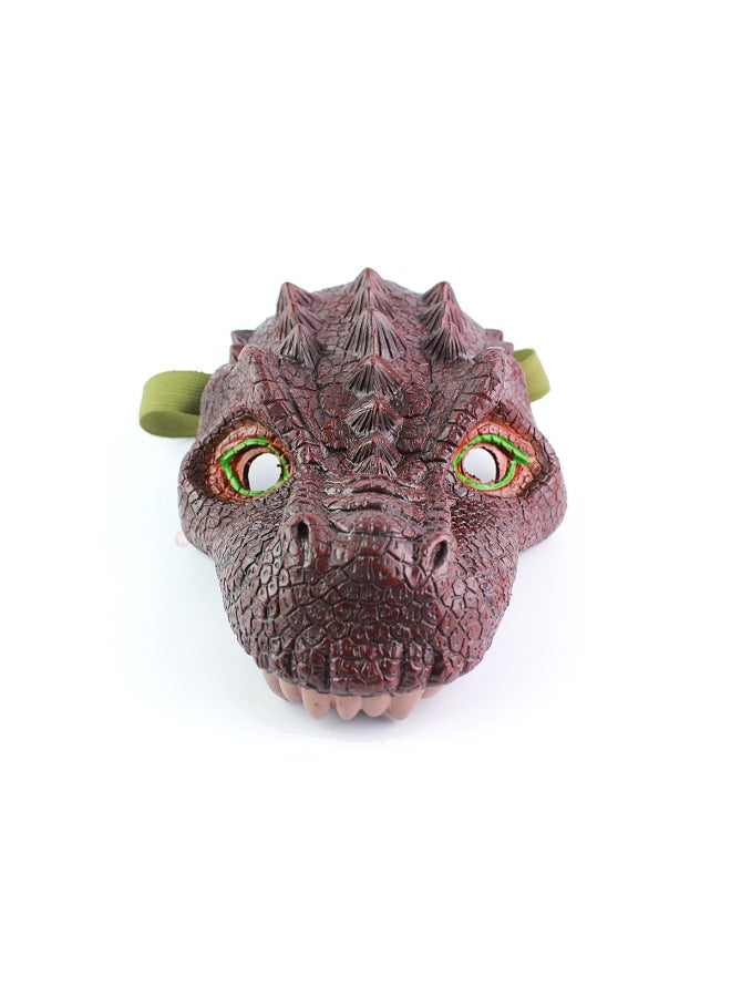 Fearful Dinosaur Face Model Toy Triangle Dragon Dinosaur Resurrection Face Halloween Prank Toys Bionic Toys For Children-Color:Tyrannosaurus Mask  - Image 1