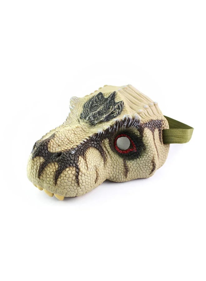 Fearful Dinosaur Face Model Toy Triangle Dragon Dinosaur Resurrection Face Halloween Prank Toys Bionic Toys For Children-Color:Tyrannosaurus Mask  - Image 5