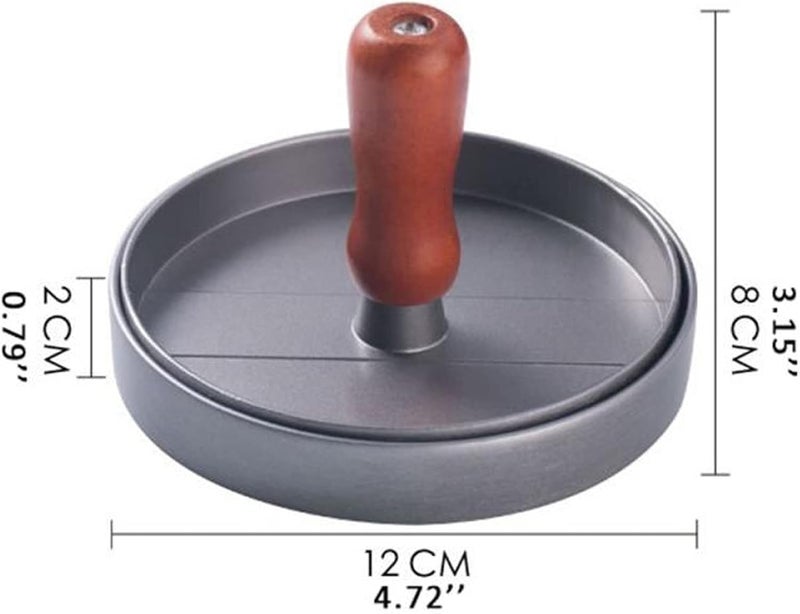 ALKAYAN Stainless Steel Non Stick Burger Pattie Maker Press for Perfect Shaped Pattie... - Image 2