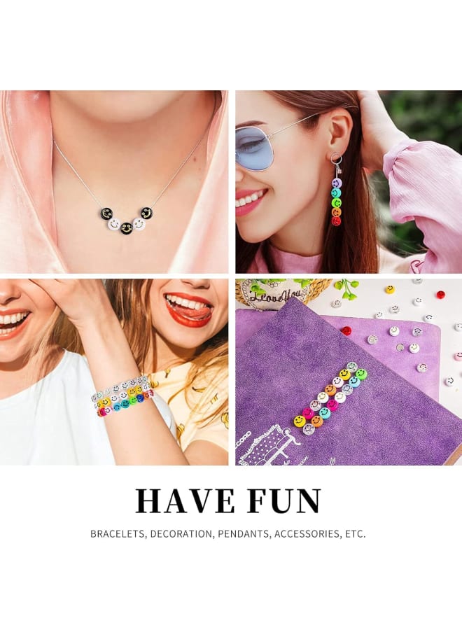 Specification:Material: acrylicColor: as shown in the picture Quantity: 200pcs beads + crystal ropeFeatures: 1. The smiley face beads is cute and personalized, it is suitable for making necklace, bracelet, earring, keychains, ornaments, sweater chains, anklet, cellphone decorative accessories, etc.2. Beads bracelets kit is a good choice for jewelry making and DIY craft, improve hand eye coordination, improve the practical ability. age includes: 200 x beads 1 x crystal rope
Specification:Material: acrylicColor: as shown in the picture Quantity: 200pcs beads + crystal ropeFeatures: 1. The smiley face beads is cute and personalized, it is suitable for making necklace, bracelet, earring, keychains, ornaments, sweater chains, anklet, cellphone decorative accessories, etc.2. Beads bracelets kit is a good choice for jewelry making and DIY craft, improve hand eye coordination, improve the practical ability. age includes: 200 x beads 1 x crystal rope  - Image 2