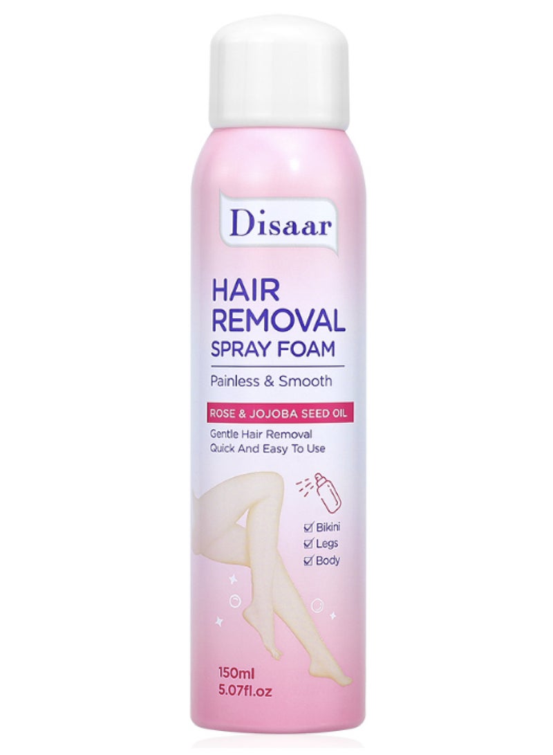 ديسار رغوة بخاخ لإزالة الشعر بدون ألم وناعمة بزيت الورد وبذور الجوجوبا 150 مل