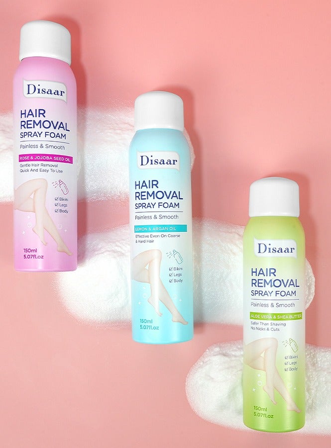 Disaar Hair Removal Spray Foam Painless And Smooth Rose And Jojoba Seed Oil 150 ML - Image 3