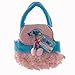 Webkinz Plush Purse Turquoise Blue and Pink 8 with Webkinz Pet Plush for Little Kid Kid - Image 3