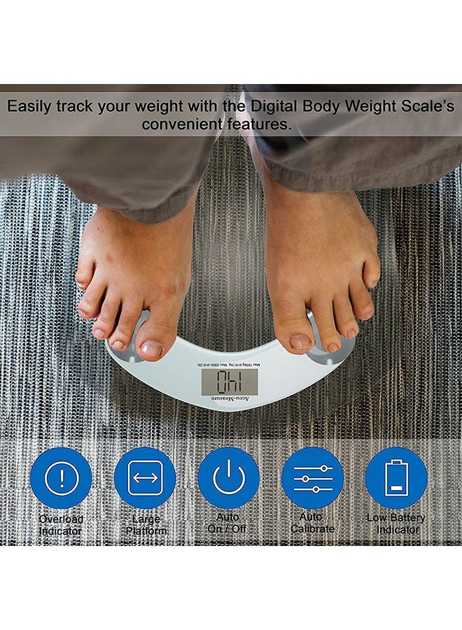 Electronic Digital Multi-Functional,Wireless Body Fat Scale,Home Use,Intelligent Body Weight Scale with Led Display,Max 396 lbs White - Image 3