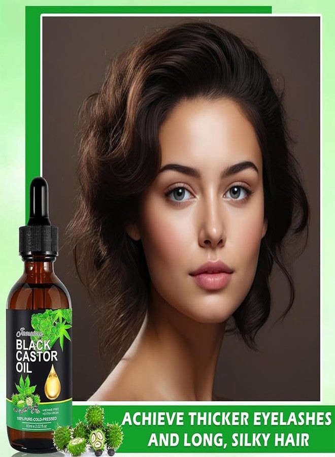 LFuTPm زيت الخروع الأسود الجامايكي LFuTPm، زيوت طبيعية ونقية 100% معصورة على البارد لنمو الشعر والرموش والحواجب، زيت الخروع العضوي - Image 2
