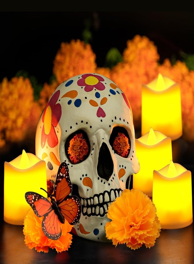 luck sea Dia De Los Muertos Decorations Set Day of The Dead Table Runner Banner Marigold Butterfly Mexican Party Decor - Image 5