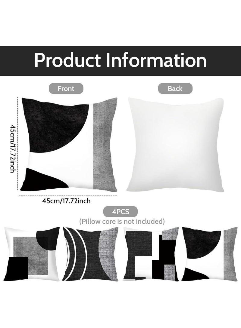 Neox Pillow Covers Set of 4, Throw Pillow Cover, Modern style Cushion Covers 45cm x 45cm,Modern Abstract Decorative Couch Pillow Covers for Living Room - Image 5