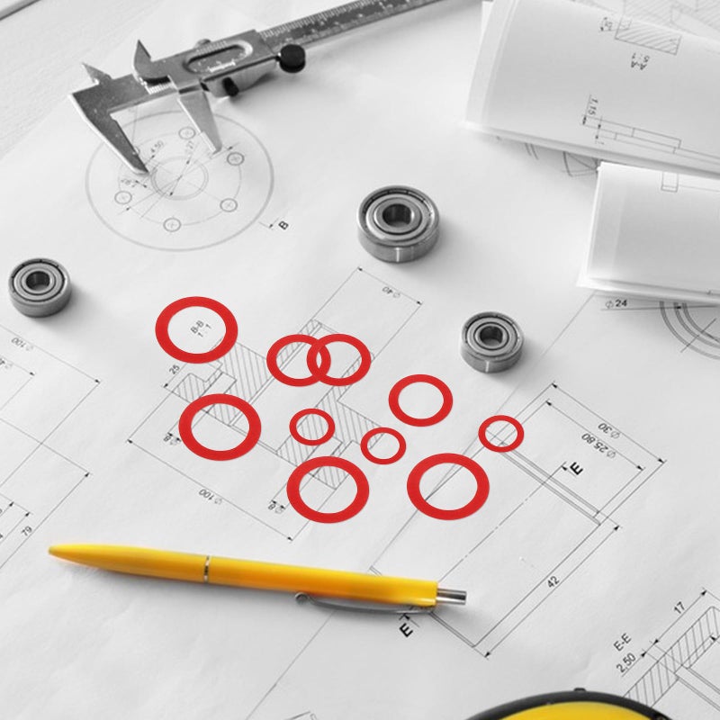 Red Hardened Paper Insulating Flat Washers 600pcs Kit Strong Sealing Fiber Gasket Set For Hardware Nuts Industrial Insulation - Image 5