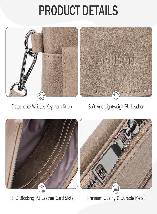 APHISON RFID Wristlet Wallets Clutch Purses For Women, Cell Phone Wallet Purse Shoulder Crossbody Bag with Card Holder - Image 5