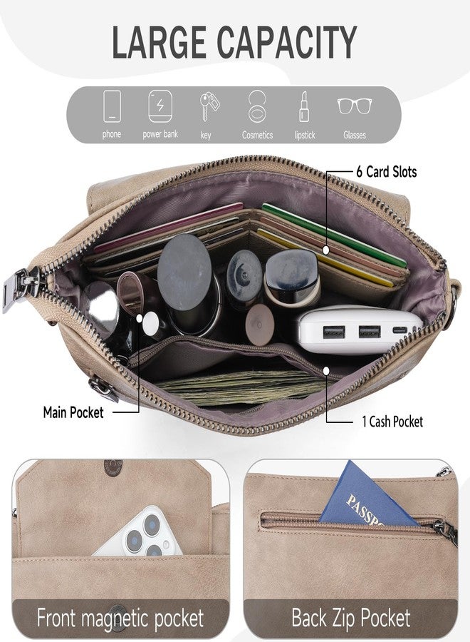APHISON RFID Wristlet Wallets Clutch Purses For Women, Cell Phone Wallet Purse Shoulder Crossbody Bag with Card Holder - Image 4