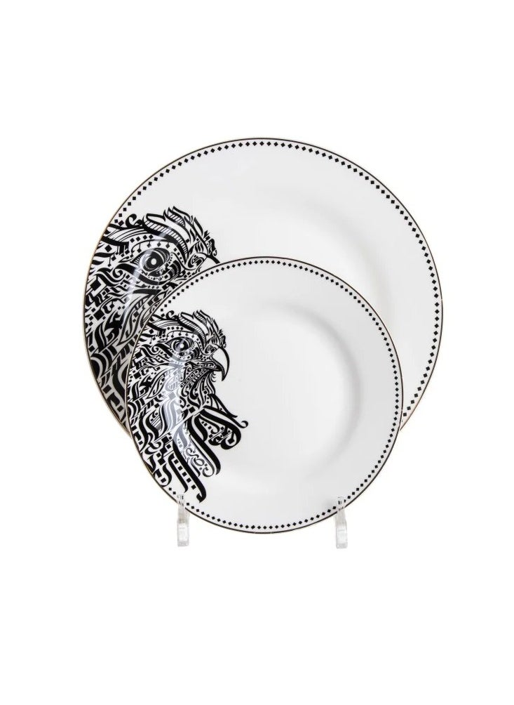 Hic 19 piece porcelain dinner set black and gold design  - Image 4