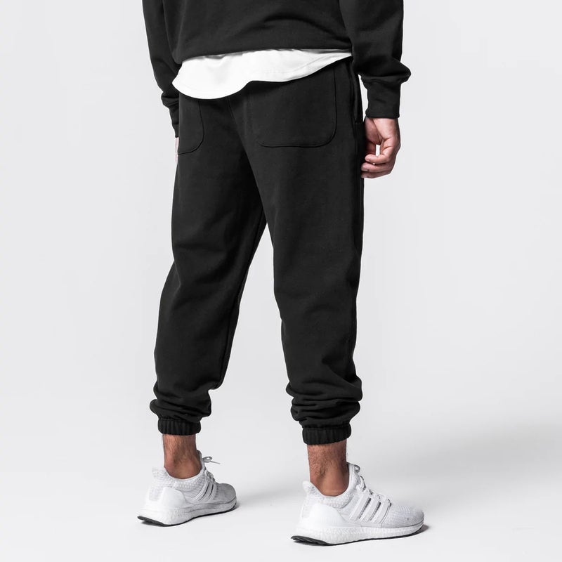 New Loose Fit American Sportswear Tracksuit for Men Black Trousers 