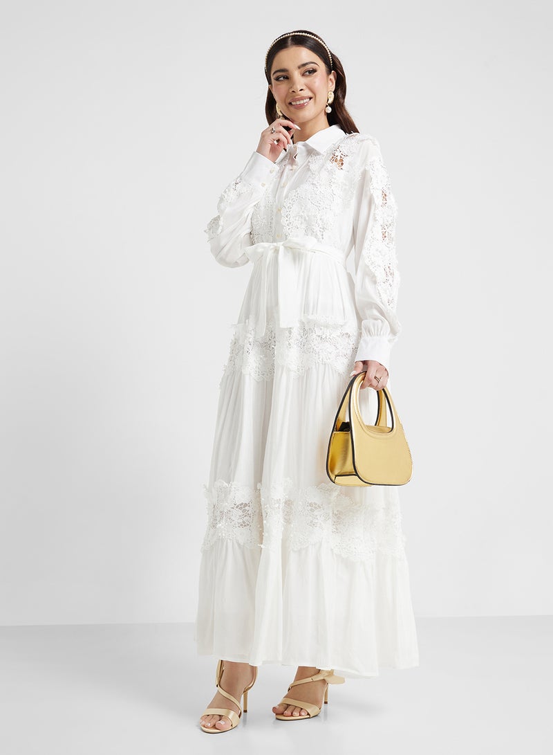 Khizana Lace Detail Maxi Dress - Image 1