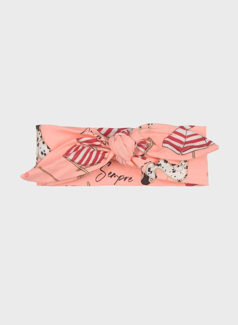 Quimby Infant Printed Shorts And Headband Set