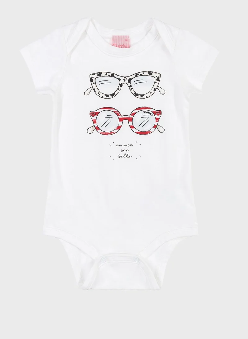 Quimby Infant Printed Shorts And Headband Set