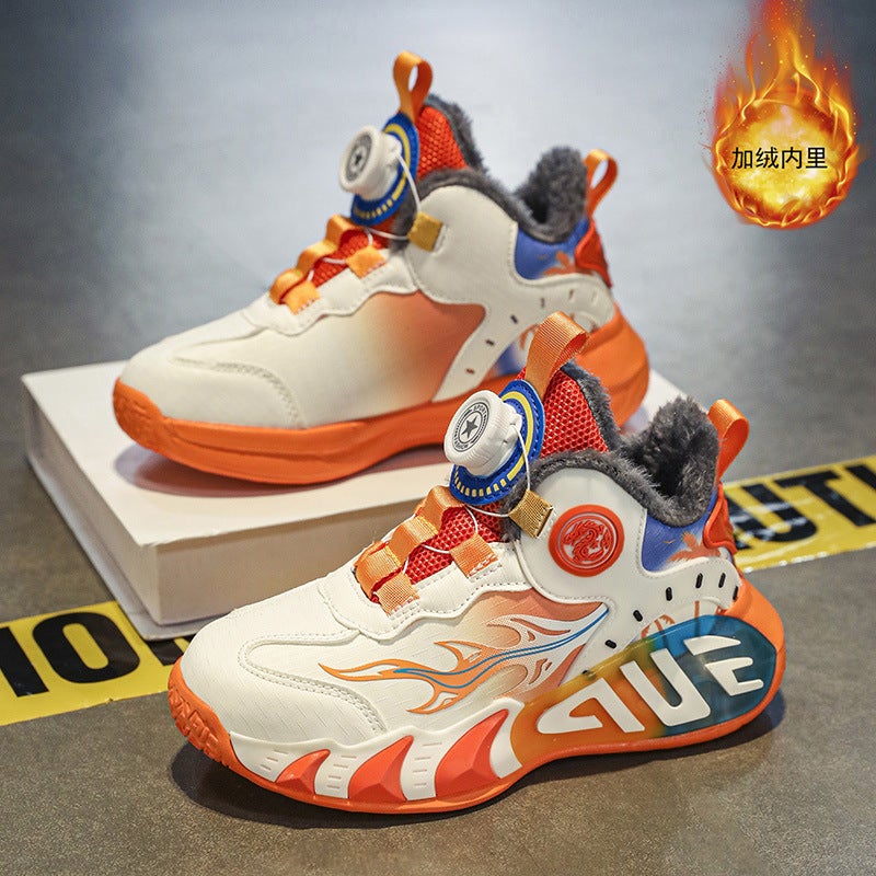 2024 Spring, Summer, Medium And Large Boys Sandals Hollow Mesh Sports Shoes Plus Velvet Cartoon Baby Shoes Manufacturer - Image 1