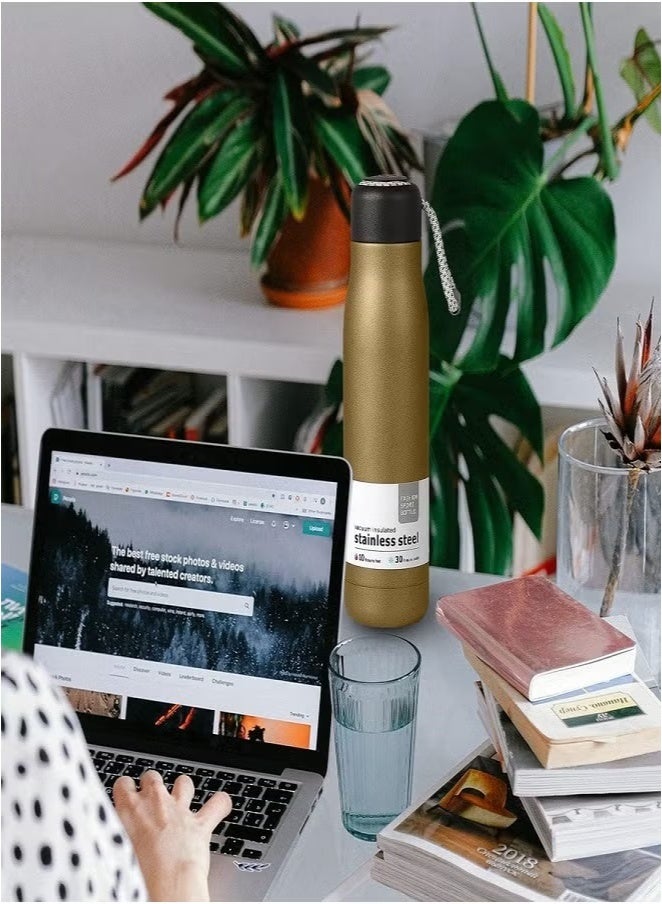 Stainless Steel Vacuum Insulated Bottle Sports Water Bottle Black - Image 4