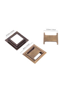 Nixnine Nixnine 25 Inch Stainless Steel Cable ManagerCable Hole Cover GrommetWire Cable Organiser Manager Rose Gold Antique Square Pack of 5  - Image 3
