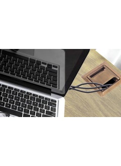 Nixnine Nixnine 25 Inch Stainless Steel Cable ManagerCable Hole Cover GrommetWire Cable Organiser Manager Rose Gold Antique Square Pack of 5  - Image 4