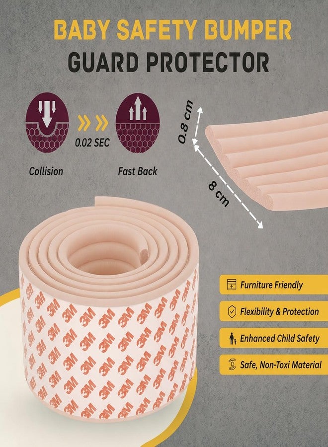 Takositio Soft Baby Proofing Corner Guards & Edge Protectors-Pre-Taped Table Corner Protector,Child Safety for Babies,Toddles,Kids Corner Covers Furniture,Table,Desk (Pink) - Image 2
