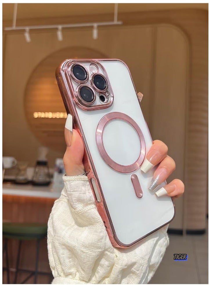 TIGER iPhone 16 Pro Max Magnetic Case – Compatible with MagSafe, Built-in Camera Protector, Soft TPU Anti-Scratch, Shockproof Slim Clear Case for iPhone 16 Pro Max (6.1 Inch) – Durable, Lightweight Protection - Image 2