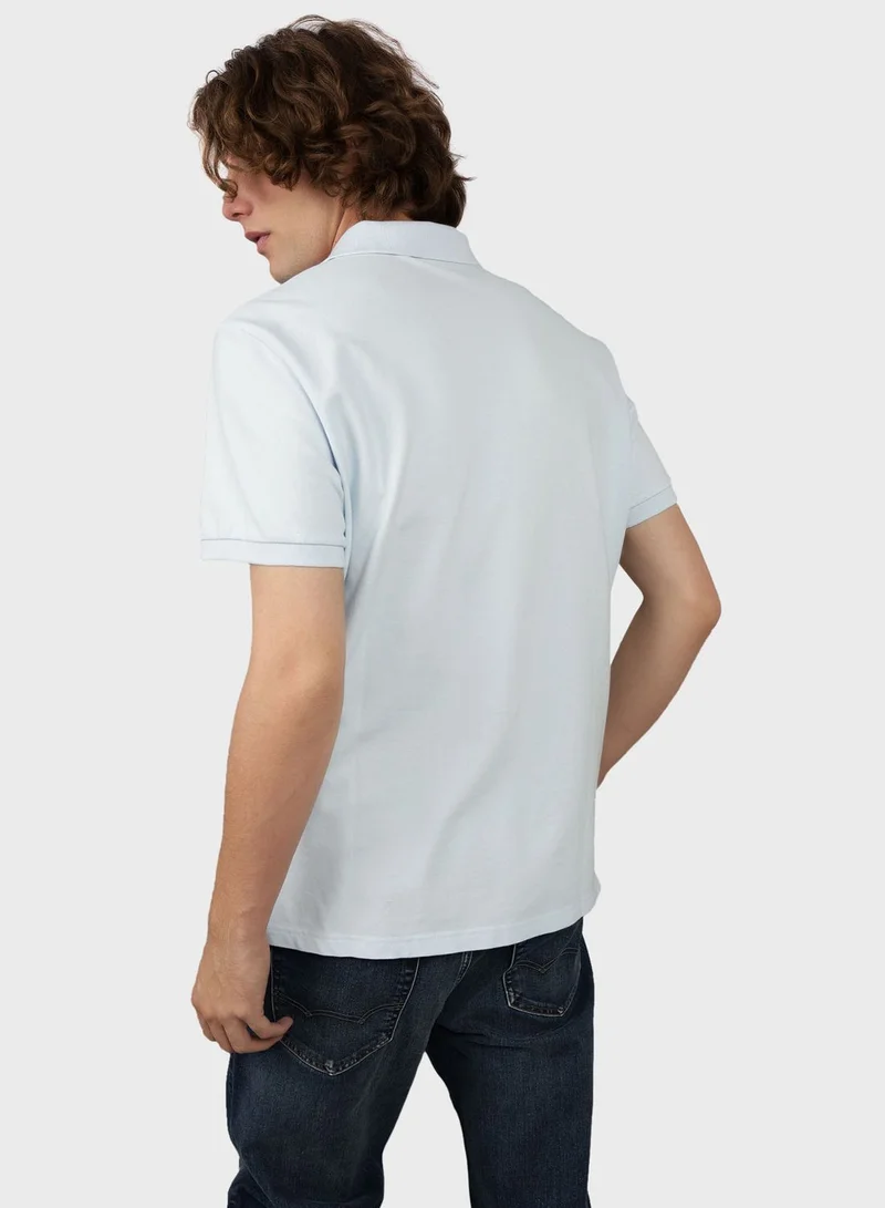 American Eagle Logo Detail Short Sleeve Polo Shirt