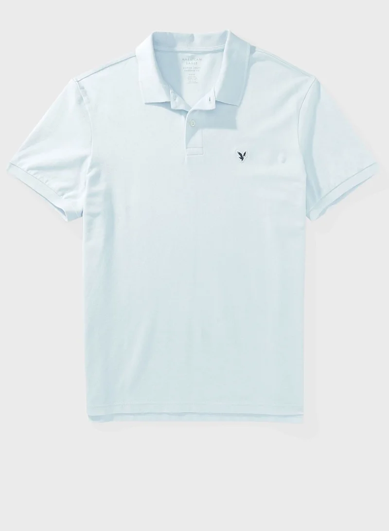 American Eagle Logo Detail Short Sleeve Polo Shirt