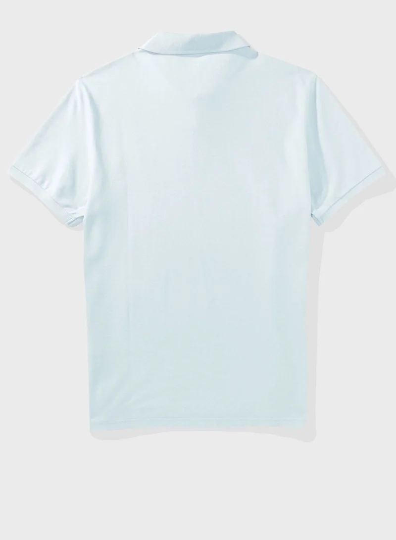 American Eagle Logo Detail Short Sleeve Polo Shirt