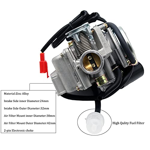 PRO BAT كربراتور PRO BAT 24mm Carb PD24J لـ 110cc 125cc 150cc موبايل كربراتور GY6 ATV Go Kart Roketa SUNL Taotao سكوتر موبايل - Image 2