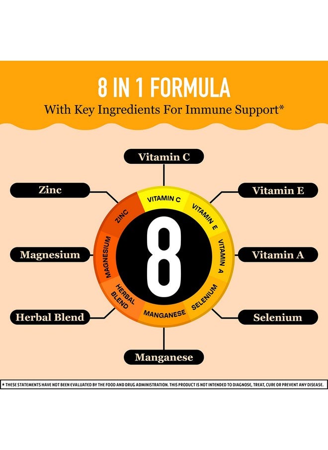 Airborne 750Mg Vitamin C Gummies For Adults Immune Support Gummies With Powerful Antioxidants Vit C & E (2X63 Count Bottle) Assorted Fruit Flavor  - Image 4