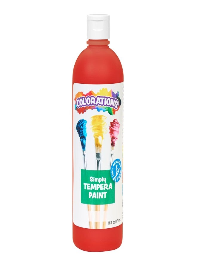 Colorations Paraben-Free Washable Tempera Paint for Kids - Red, 16 Ounce Bottle, Non-Toxic and Made in The USA - Image 1