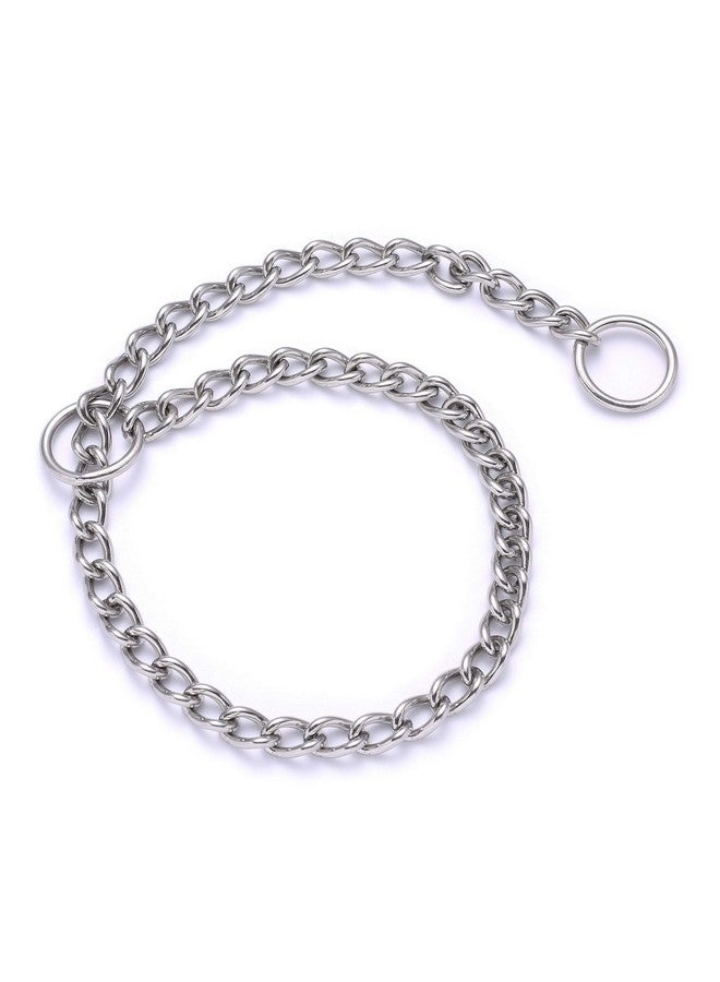 مايل هاي لايف | طوق سلسلة تدريب الكلاب | حلقة انزلاق على شكل حرف P من الفولاذ المقاوم للصدأ | طوق خانق | مقاوم للعوامل الجوية | مقاوم للتآكل | خيارات متنوعة من الأحجام والأوزان (23 بوصة/60 سم - 4.0 مم) - Image 4