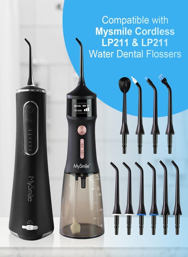 MySmile 10 Pcs Replacement Jet Tips Water Dental Flosser, Oral Irrigator Nozzle Set & Storage Case, Compatible MySmile Cordless Select LP211 and LP221 - Image 5