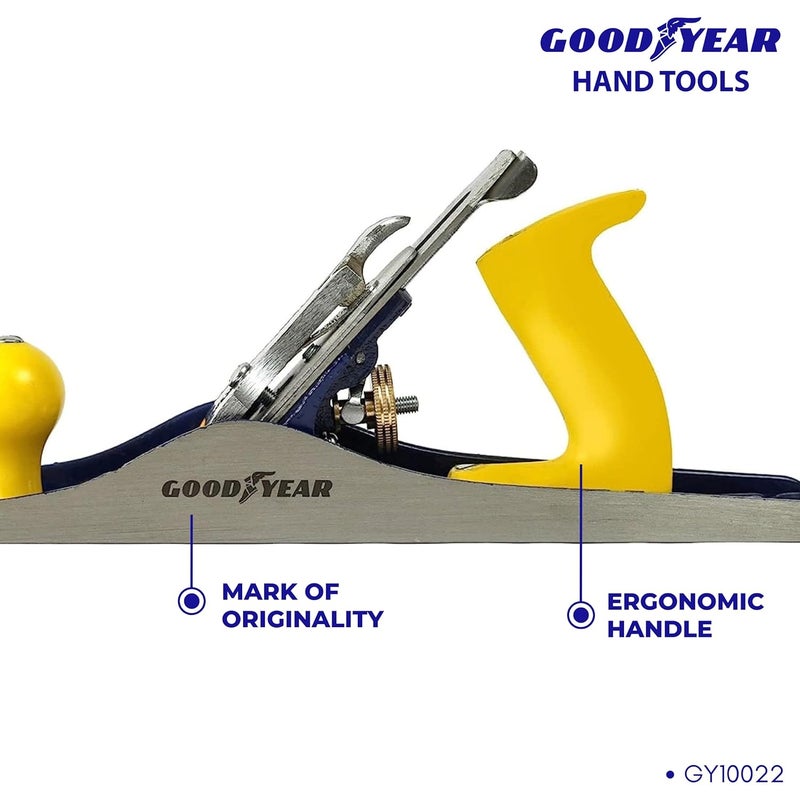 Good Year طائرة جاك، طائرة جاك من الصلب الكربوني رندا رقم 6، جسم من الحديد الزهر عالي الجودة، شفرة حديدية، صمولة قابلة للتعديل من النحاس لطائرة يدوية لأعمال النجارة، مخطط النجارة - Image 4