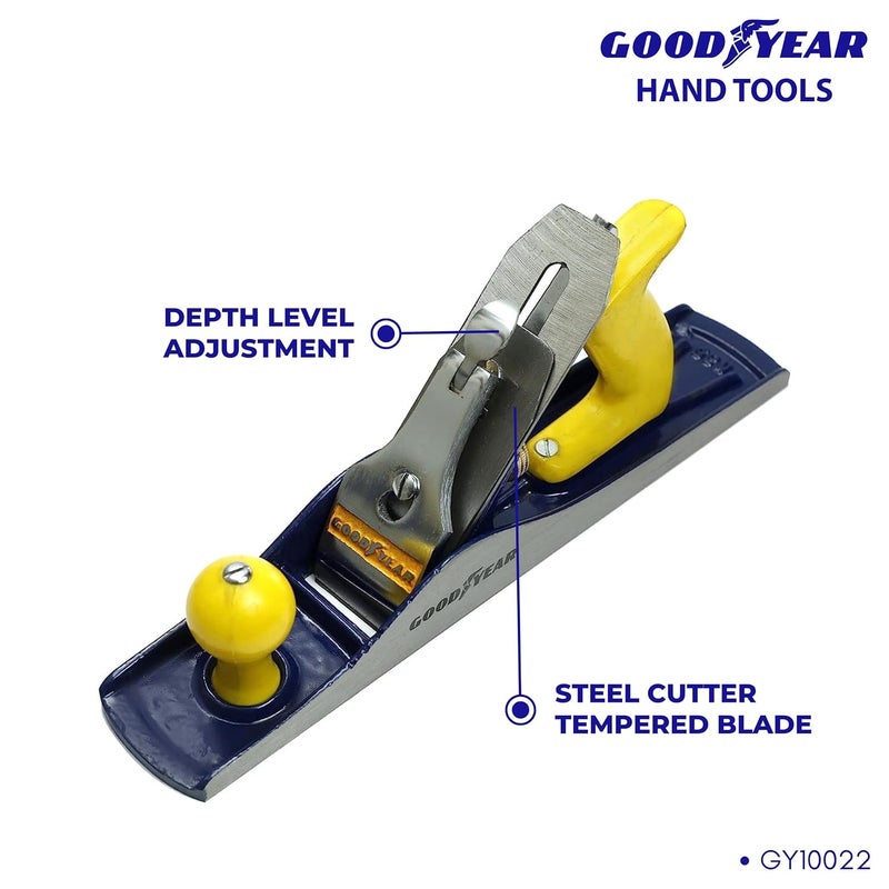 Good Year طائرة جاك، طائرة جاك من الصلب الكربوني رندا رقم 6، جسم من الحديد الزهر عالي الجودة، شفرة حديدية، صمولة قابلة للتعديل من النحاس لطائرة يدوية لأعمال النجارة، مخطط النجارة - Image 5