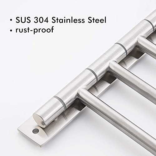 KES Swing Out Towel Bar, 6-Bar Folding Arm Swivel Hanger Bathroom Storage Organizer Wall Mount Rustproof 13 Inch SUS 304 Stainless Steel Brushed Finish, A2102S6-2 - Image 5