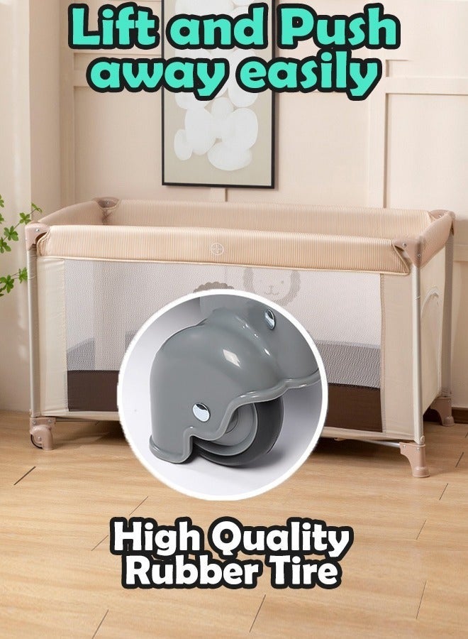 NKX Multifunctional Portable Folding Crib And Playbed Ideal For Newborns And Toddlers With Travel Carry Bag - Image 4