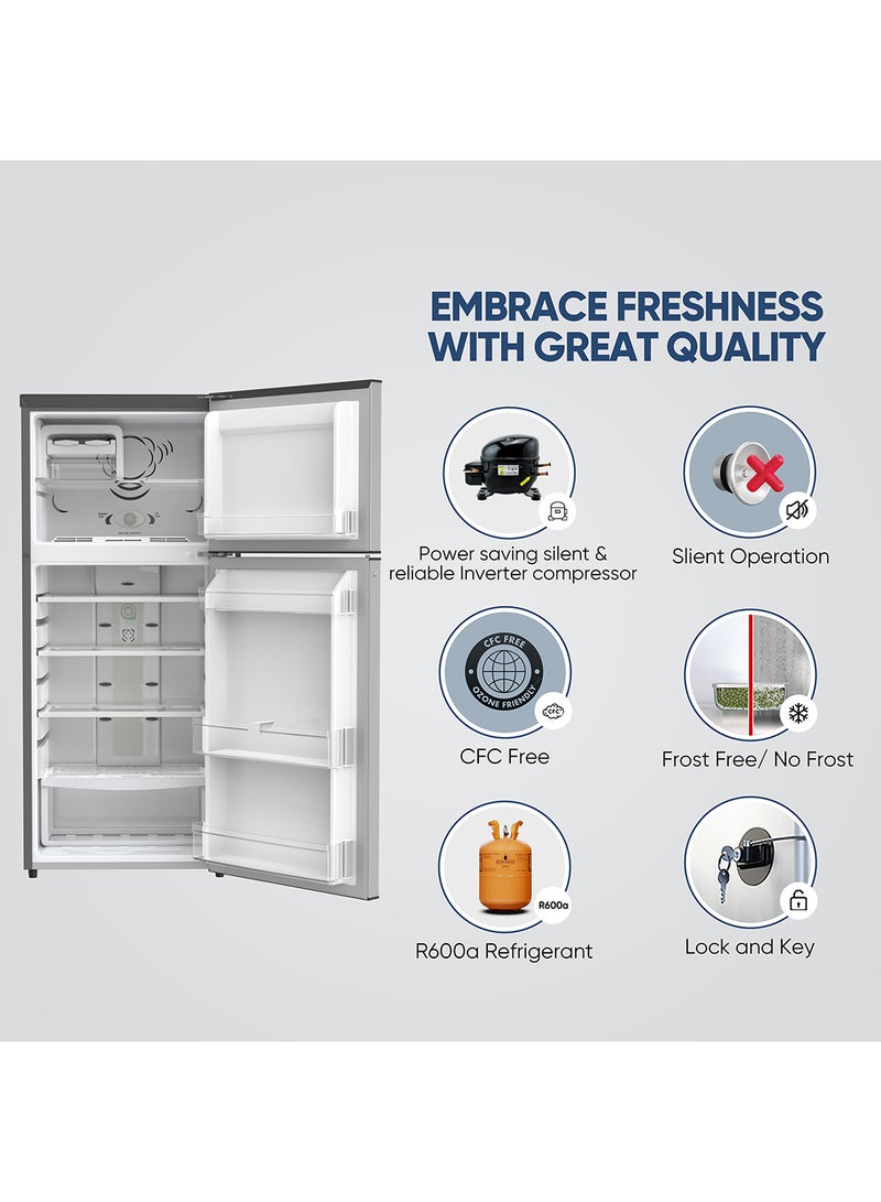 NIKAI Bundle 300L Double Door Refrigerator + 6kg Semi-Automatic Washing Machine (NWM600FN7) + Air Fryer (NAF388D3) 113 W NRF300FSS+WM+NAF Silver - Image 3
