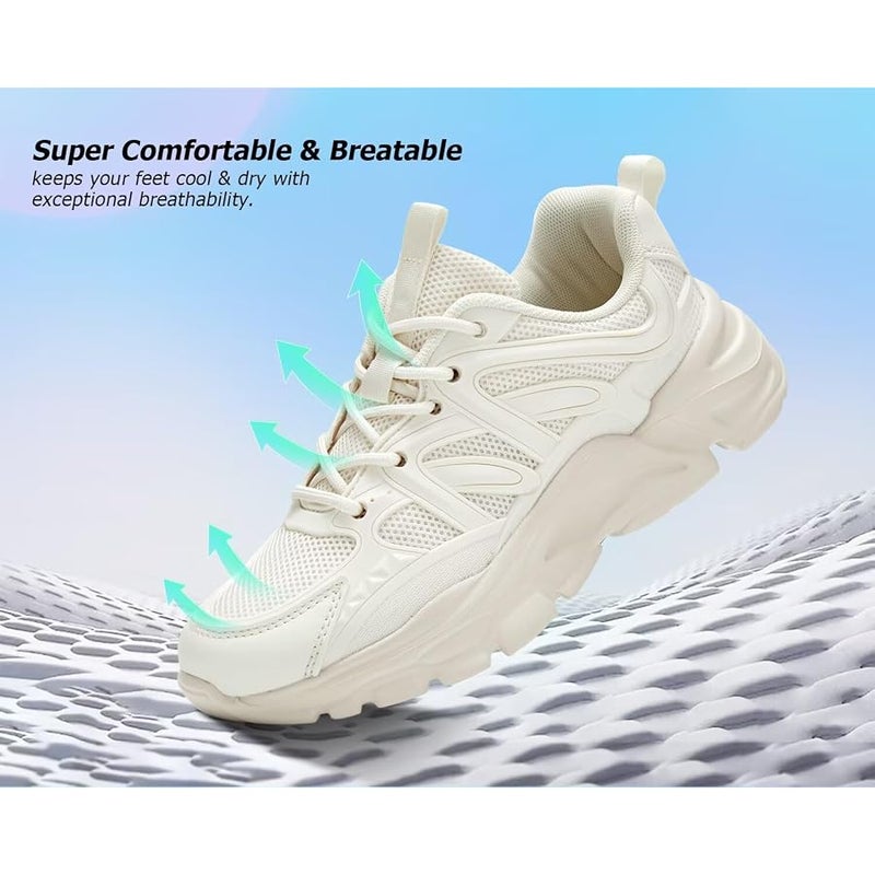 Luogoks Men's Blade Fashion Sneakers Shoes Breathable Walking Shoe Sport Athletic Shoes Running Shoes - Image 5